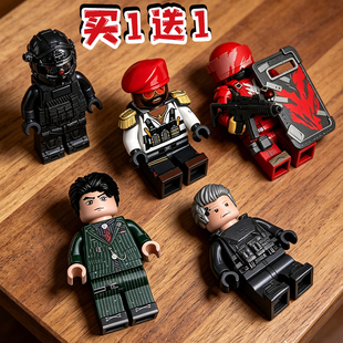 三角洲行动哈德森雷斯积木人仔德穆兰加速部队手办模型拼装玩具6+