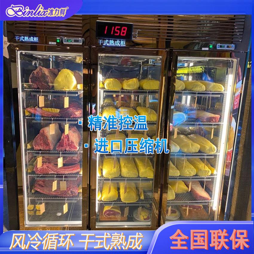 干式熟成冰鲜牛肉柜烤肉料理店西餐厅冷藏立式挂肉柜牛排展示柜