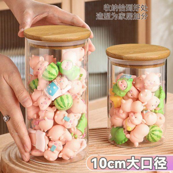 萌粒收纳罐摆件收纳盒储蓄罐密封罐透明玻璃星星萌粒珠收纳储物罐,节庆用品/礼品,储蓄罐,淘宝优惠券,粉丝福利购,淘宝优惠卷