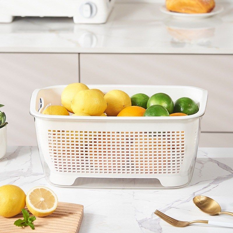 沥水篮水果盘洗菜淘米滤水蓝厨房洗菜H盆漏家用厨房多功能洗菜篓,餐饮具,洗菜盆/沥水篮/漏水筛,淘宝优惠券,粉丝福利购,淘宝优惠卷