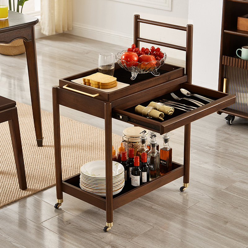 实木餐车小推车家用移动厨房茶水车商用酒水车酒店餐厅手推车,住宅家具,移动边几/推车,淘宝优惠券,粉丝福利购,淘宝优惠卷
