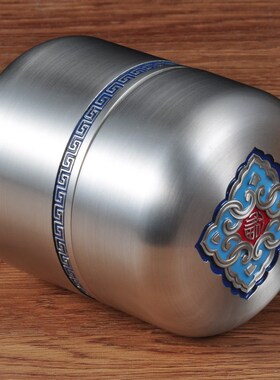 纯锡茶叶罐便携锡罐小号纯密封罐随身旅行储茶罐锡器茶仓商务礼品