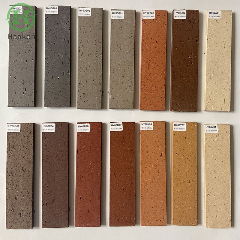 室外外墙砖瓷砖劈开砖乡村青灰砖别墅阳台红色墙面砖农村60*240
