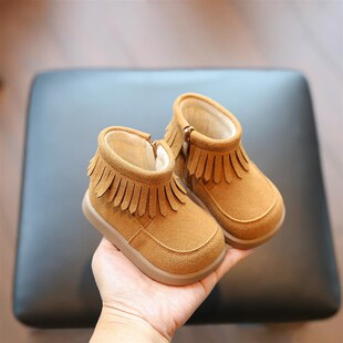 软底宝宝鞋子冬季婴儿棉鞋女宝学步鞋小童靴子短靴1一3岁男童鞋潮