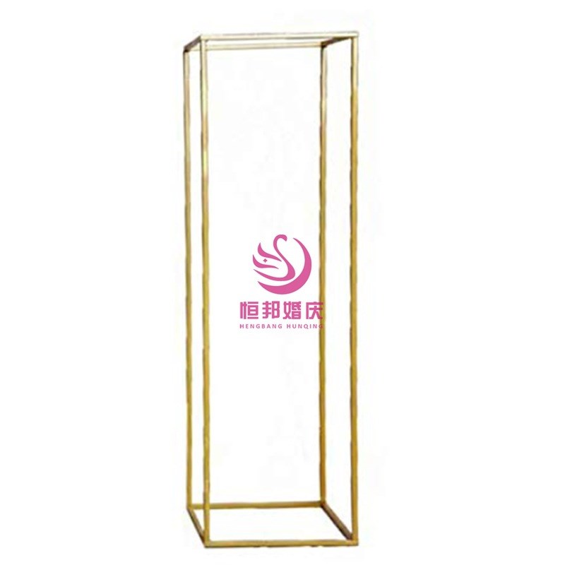 新款婚庆道具路引金属铁艺几何花架婚礼酒店场地布置道具桌花花架