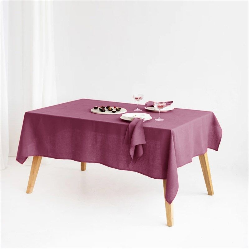 100%亚麻面料简约风格纯色桌布矩形咖啡桌桌布办公桌布素色定制