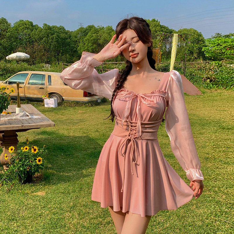 泳衣高级感微胖女孩夏大码连体钢圈大胸聚拢钢托胖妹妹裙式遮肉新