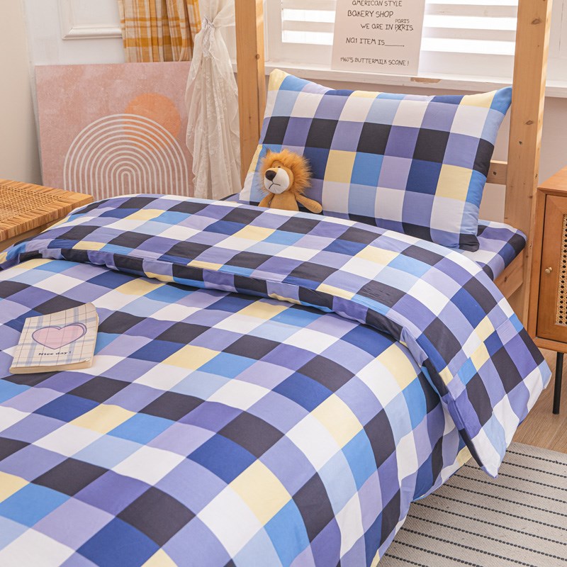 大学生宿舍纯棉三件套大学生初高中生棉花被褥六件套全棉床单被套