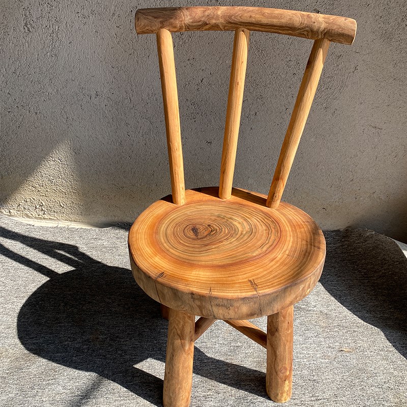L7香樟原木凳子换鞋凳垫脚矮凳儿童成人小板凳实木U腿家用花架小