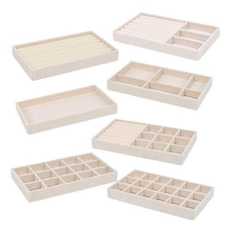 日本首饰珠宝盘绒布展示托盘戒指手镯饰品展示盘抽屉收纳整理内盘
