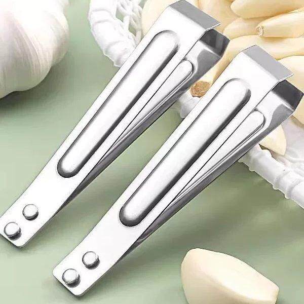 【下单立减50】不锈钢大蒜夹子厨房蒜瓣夹取器家用蒜头剥壳工具