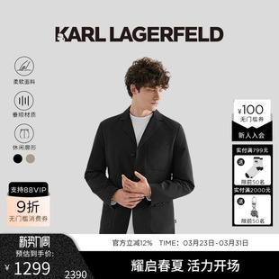 外套男便服单西老佛爷 三粒扣商务休闲西装 KARL LAGERFELD卡尔新款