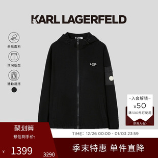 黑色拉链简洁拉链男士 新品 外套 LAGERFELD卡尔拉格斐25秋季 KARL