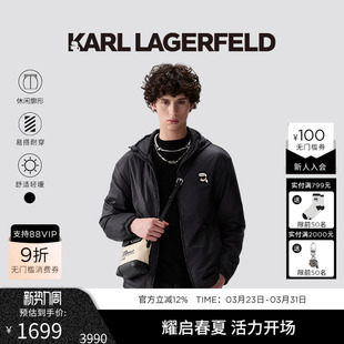 老佛爷男装 KARL 新款 25秋季 LAGERFELD卡尔拉格斐商务休闲棉衣短款