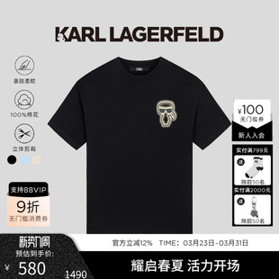 夏季 100%棉 新款 潮牌短袖 KARL T恤男士 LAGERFELD卡尔拉格斐