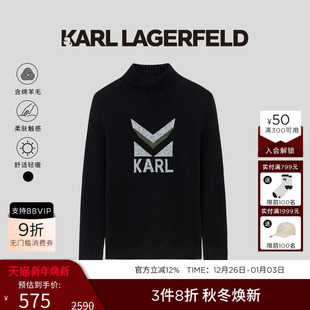 LAGERFELD卡尔拉格斐 老佛爷男装 绵羊毛 新款 刺绣毛衣秋季 KARL