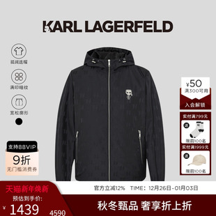 KARL 后背KL头像男休闲夹克老佛爷男 LAGERFELD卡尔拉格斐2023春季