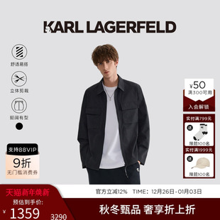 老佛爷男装 刺绣行政商务休闲夹克外套春夏秋新款 LAGERFELD KARL