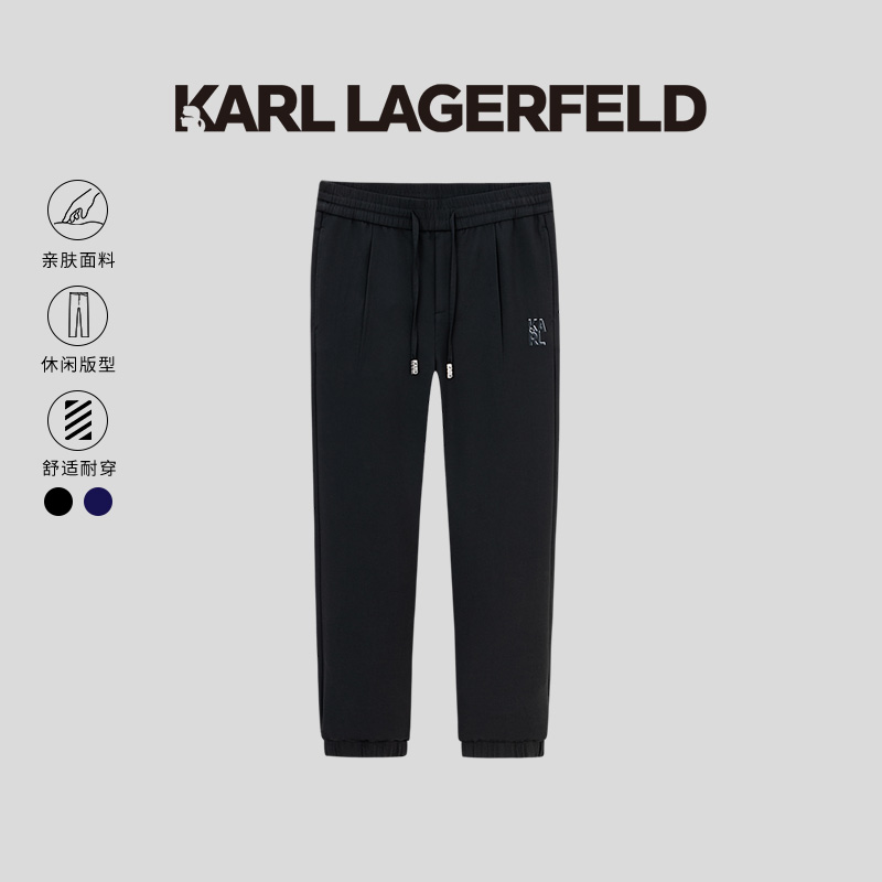 侧面logo休闲裤，经典版型，简约百搭