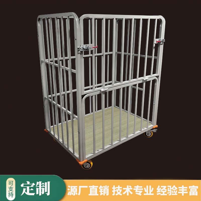 仓储运输班开门围栏车四轮静音围栏车物流推货车平板车手推车优惠