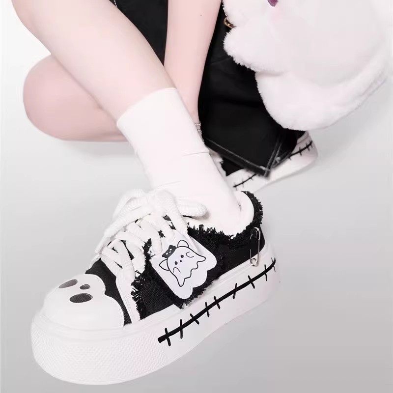 原创宅系亚文化朋克废土JK女秋学生运动鞋可爱甜美Lolita板鞋单鞋,女鞋,休闲板鞋,淘宝优惠券,粉丝福利购,淘宝优惠卷