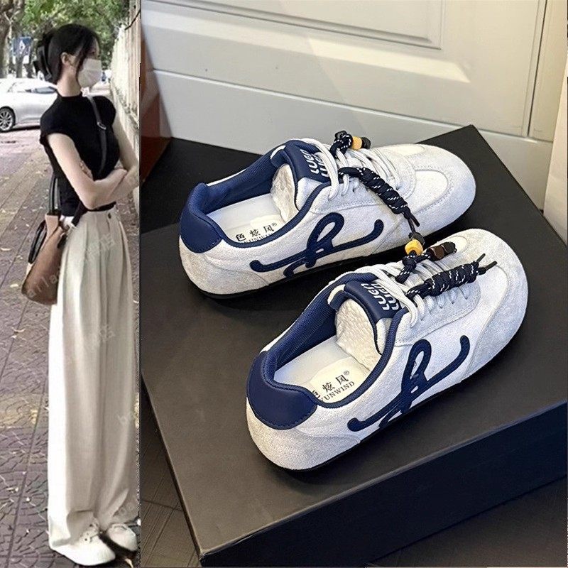 德训鞋女款2025秋季新款厚底阿甘小白鞋爆款百搭运动休闲板鞋单鞋