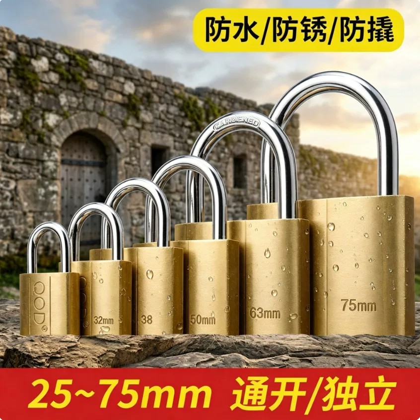 户外防水家用宿舍柜挂锁多钥匙