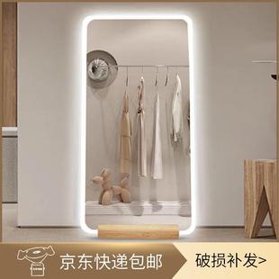 店显瘦镜子 轻奢穿衣镜全身落地镜家用镜无框可调节超白防爆服装