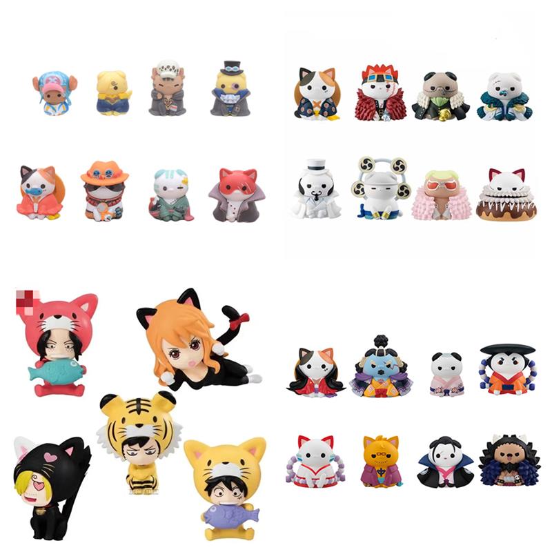 海贼王 Q版 8款海贼猫 路飞 乔巴 艾斯 乌索普 公仔摆件 袋装手办