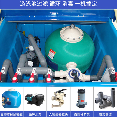 游泳池水泵沙缸过滤循环一体式地埋机化无需机房设备净化水池处理