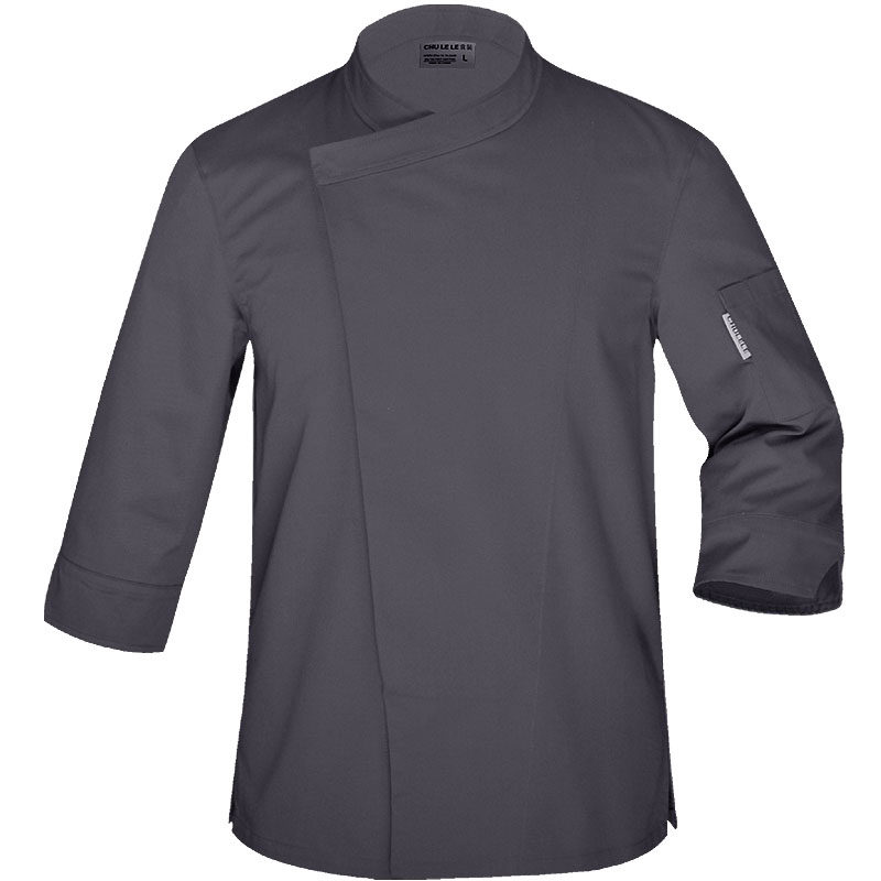 餐饮厨师服工作服男厚料工装夏秋青年套装七分袖厨房上装订制logo