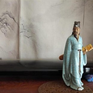 松风涧水天然调抱得琴来不用弹人像琴斋琴房琴馆琴桌对弹古琴摆件