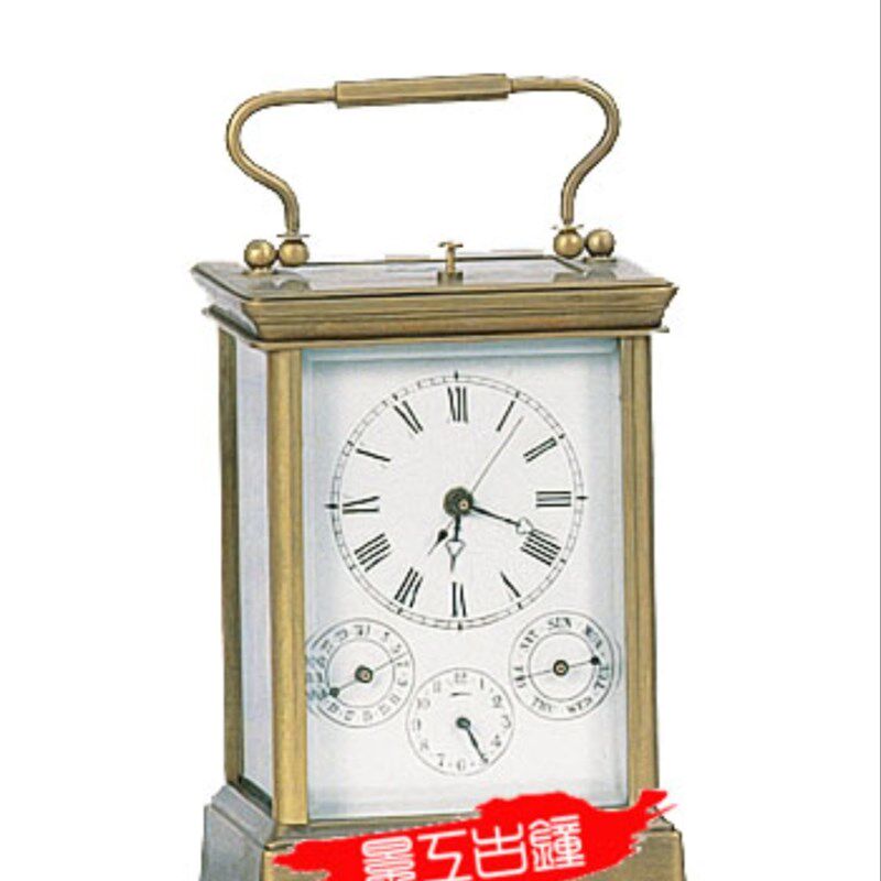 钟表 座钟 台钟 欧式 机械 古典 多功能皮套钟