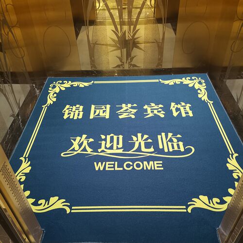 电梯轿厢地毯欢迎光临进门入户商用B迎宾酒店商场定制LOGO印字地
