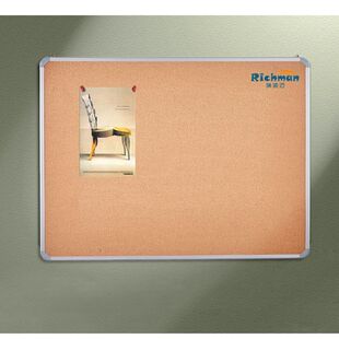 瑞驰迈原木框软木板 照片墙 软木留言板宣传板公告栏告示板备忘板