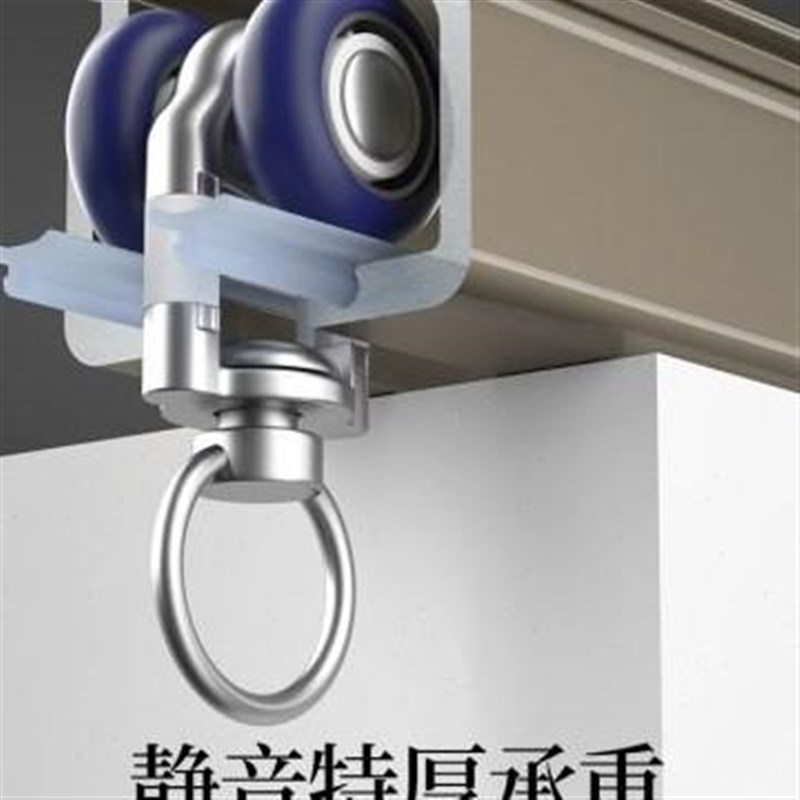 新款高档铝轨合金重型静音窗道帘加轨厚道侧装直轨滑导轨滑窗帘杆
