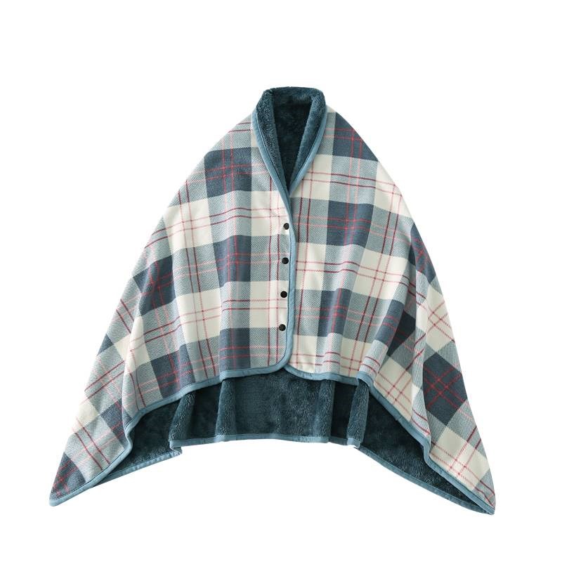 午睡披肩斗篷毯办公室趴着睡保暖毛毯盖腿护腰暖毯吸湿发热沙发毯