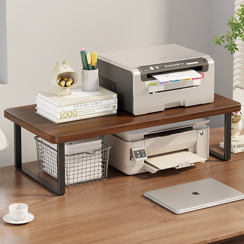 实木小型打印机架子桌面双层复印机置物架多功能办公室桌上收纳架,住宅家具,搁板/置物架/家用陈列架,淘宝优惠券,粉丝福利购,淘宝优惠卷