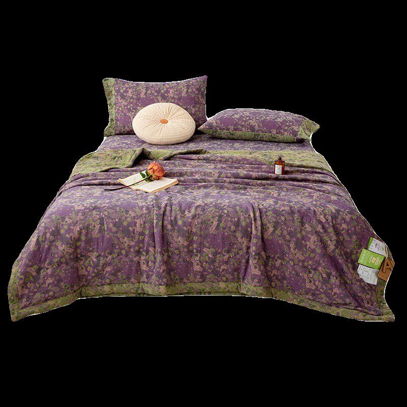 全棉双层纱夏凉被空调被芯100A类母婴级夏季双人薄被子可机洗