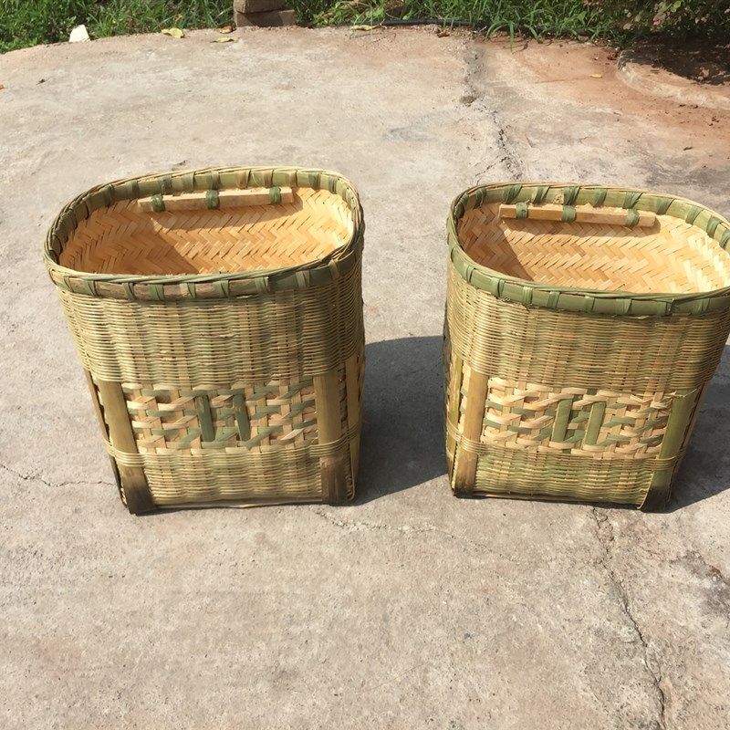 四川竹背篓竹编双层手工家用大号成人买菜收纳筐背筐背篼背篮竹篓