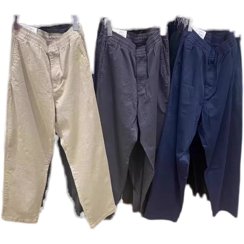 日单试衣间男款弹力棉质松紧九分裤休闲宽松直筒轻薄长裤460150