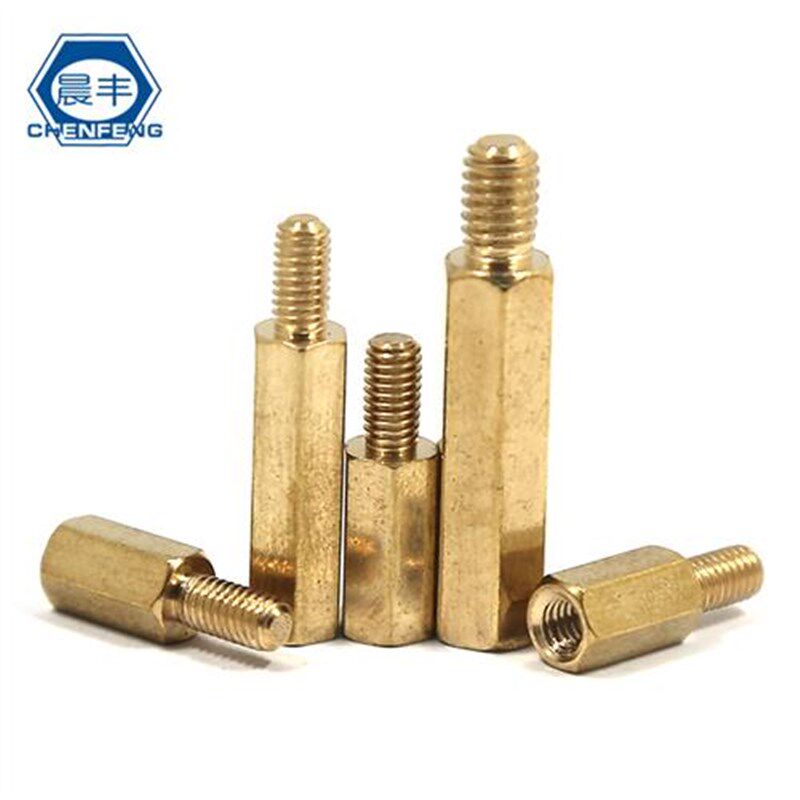 单头铜柱M3 M4六角螺柱间隔柱螺母柱主板螺丝铜柱固定柱阴阳螺柱