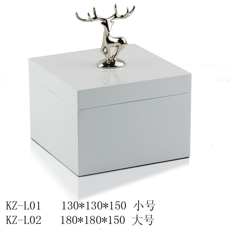 现代简约卧室软装摆设欧式收纳盒样板房装饰品样板间首饰盒摆件