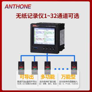 无纸记录仪工业级温度压力液位变送器多路记录仪8 16 24 32通道