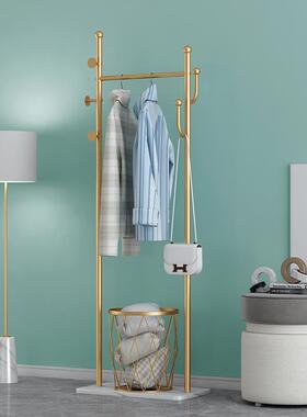 轻奢立式网红挂衣架卧室落地家用房间衣帽架进门客厅移动挂衣服架