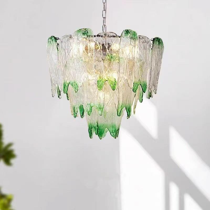 法式Murano穆拉诺卧室餐厅灯中古高级感客厅中山灯具复古玻璃吊灯