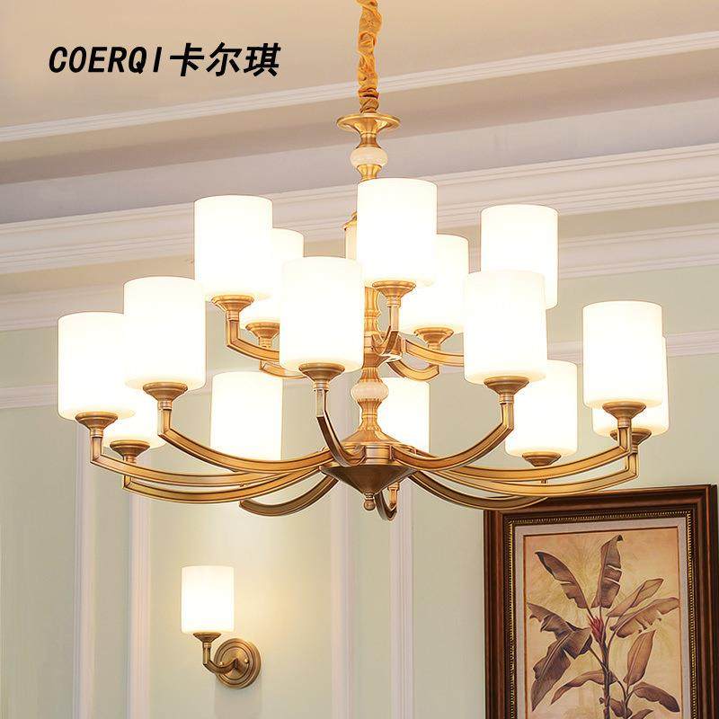 美式全铜灯具 欧式家装主材客厅纯铜灯饰咖啡屋卧室餐厅书房吊灯,家装灯饰光源,智能吊灯,淘宝优惠券,粉丝福利购,淘宝优惠卷