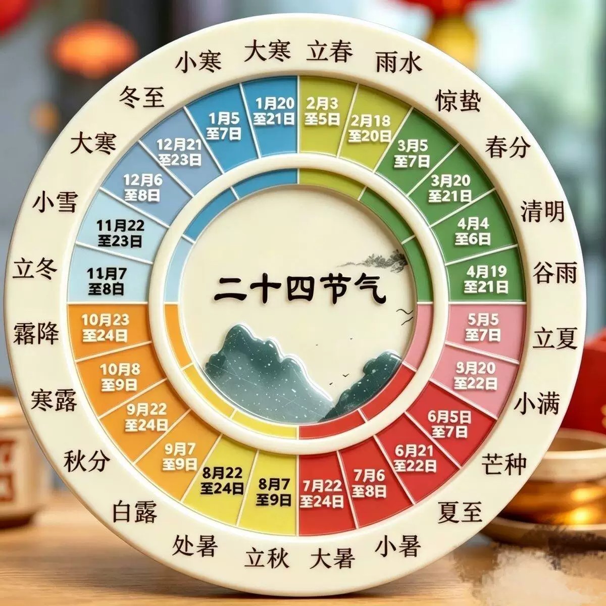 二十四节气亚克力磁吸冰箱贴