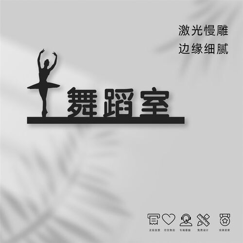 网红风立体门牌定制磨砂黑亚w克力个性标识牌科室牌提示牌指示个