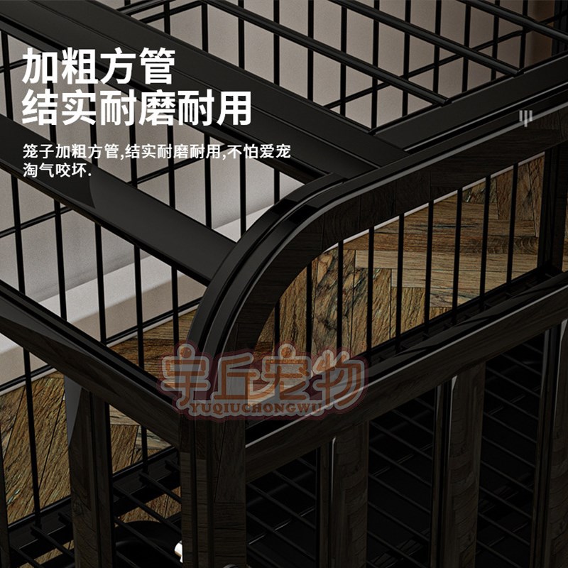 拉布拉多专用狗笼子带厕所狗房子狗窝室内带门不锈钢可折叠大型犬